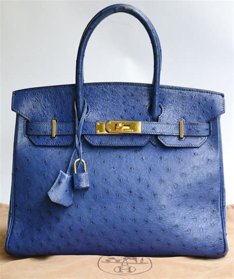 hermes deep blue ostrich|hermes blue shades.